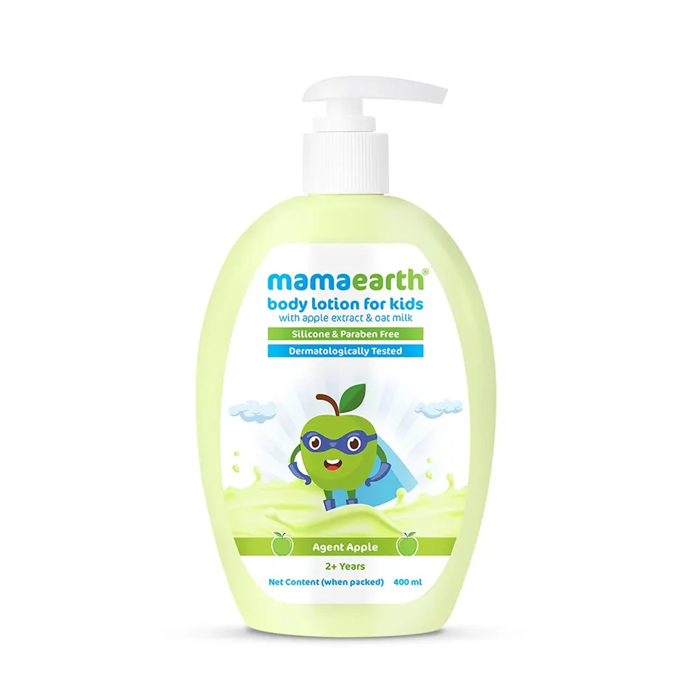 Mamaearth Body Lotion For Kids With Apple Extract And Oat Milk Agent Apple 2+ Years 400Ml