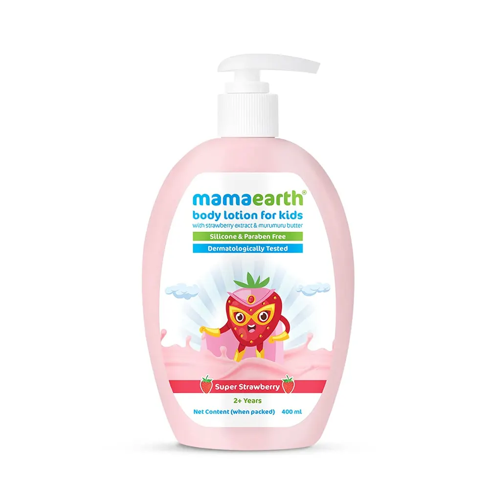 Mamaearth Body Lotion For Kids Super Strawberry 2+ Years 400Ml