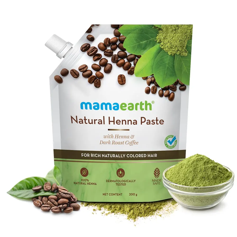 Mamaearth Natural Henna Paste With Henna And Dark Roast Coffee 200G