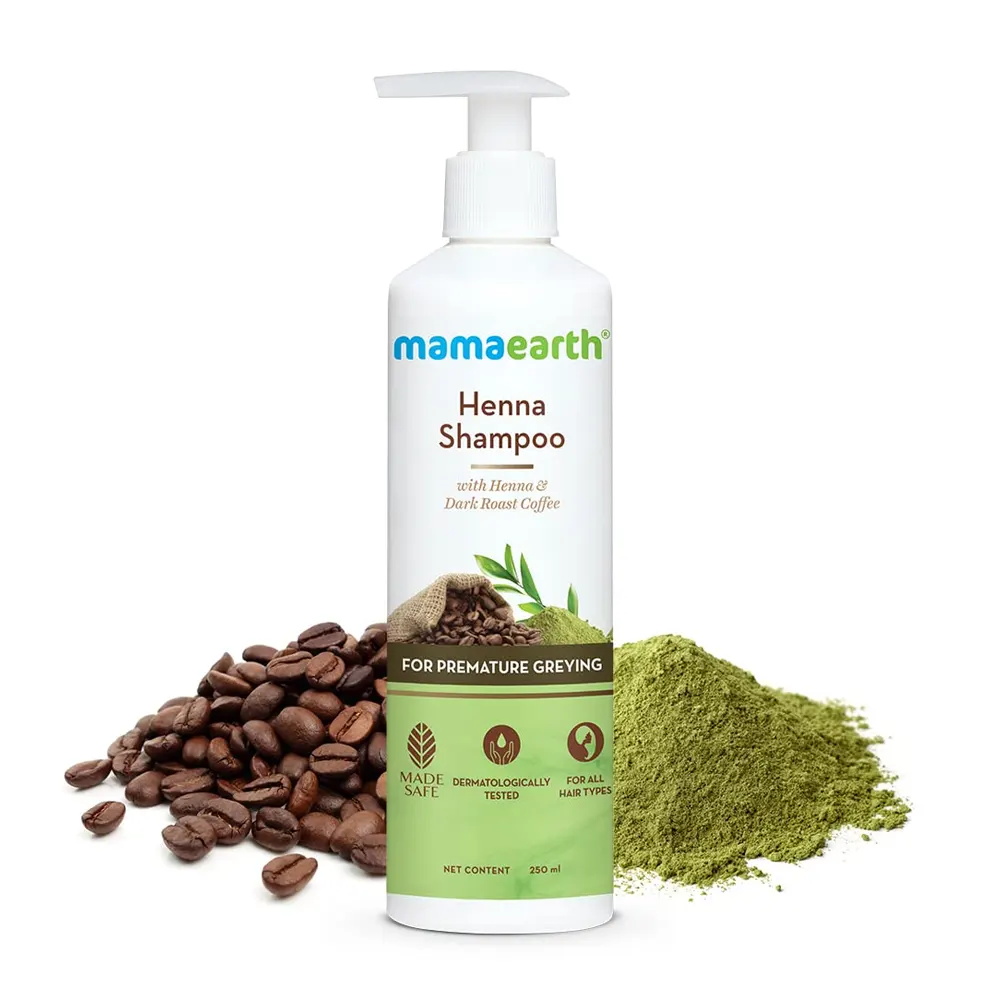 Mamaearth Henna Shampoo For Premature Greying 250Ml