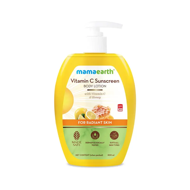Mamaearth Vitamin C Sunscreen Body Lotion With Vitamin C & Honey 300Ml