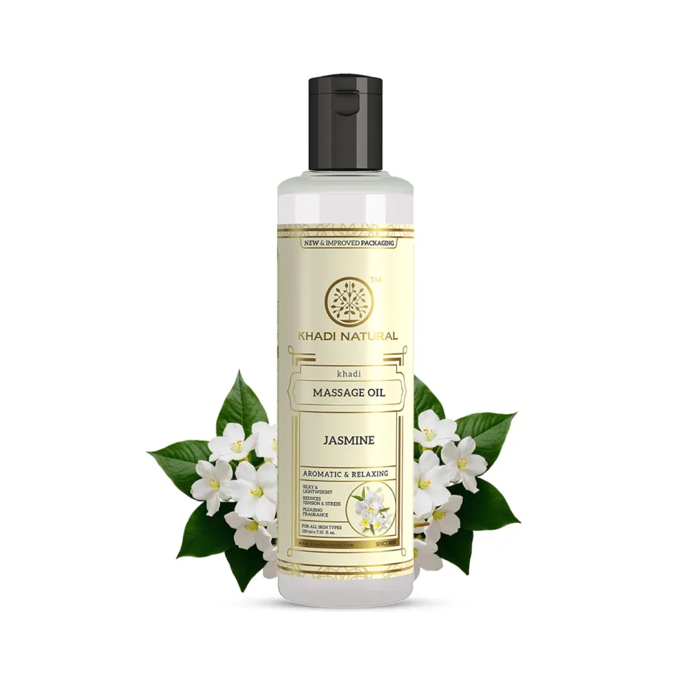 Khadi Natural Massage Oil Jasmine Aromatic & Relaxing 210Ml