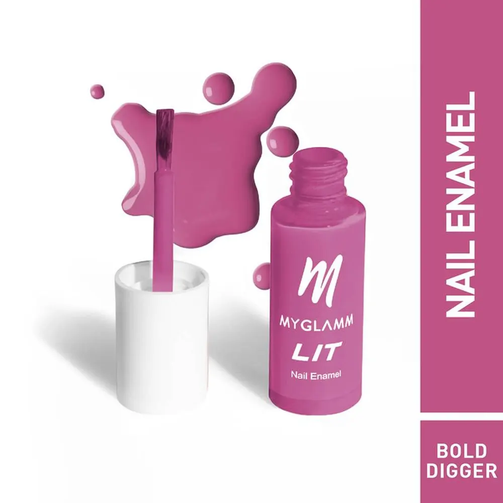 Myglamm Lit Nail Enamel Formulated In Luxembourg Bold Digger 7Ml