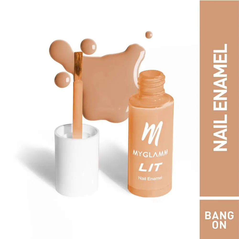 Myglamm Lit Nail Enamel Formulated In Luxembourg Bang On 7Ml