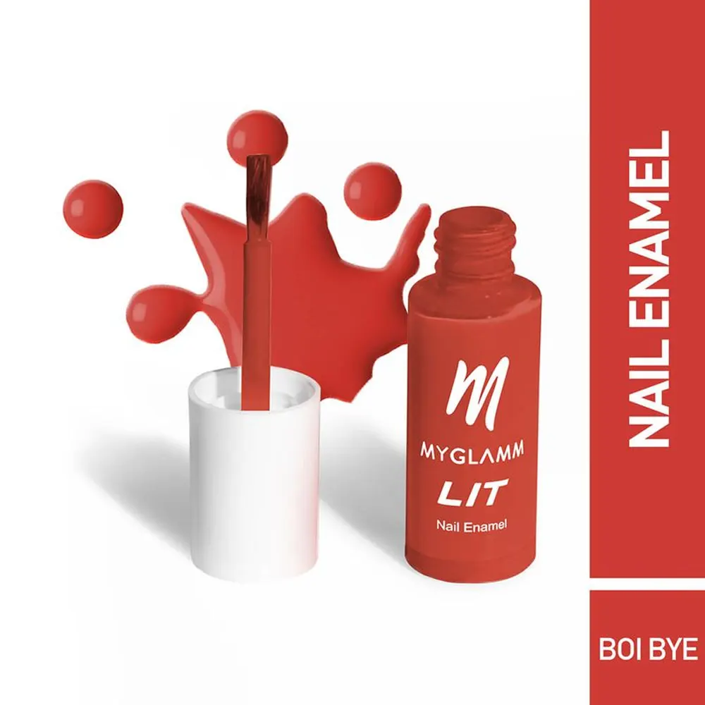 Myglamm Lit Nail Enamel Formulated In Luxembourg Boi Bye 7Ml