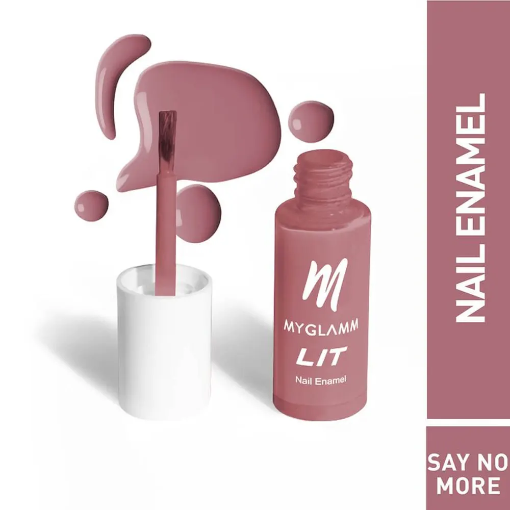 Myglamm Lit Nail Enamel Formulated In Luxembourg Say No More 7Ml