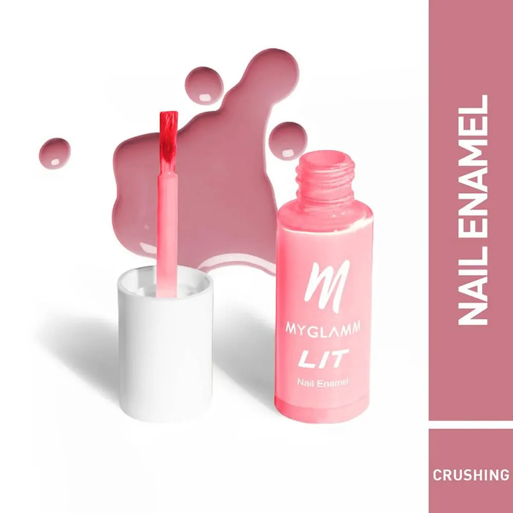 Myglamm Lit Nail Enamel Formulated In Luxembourg Crushing 7Ml