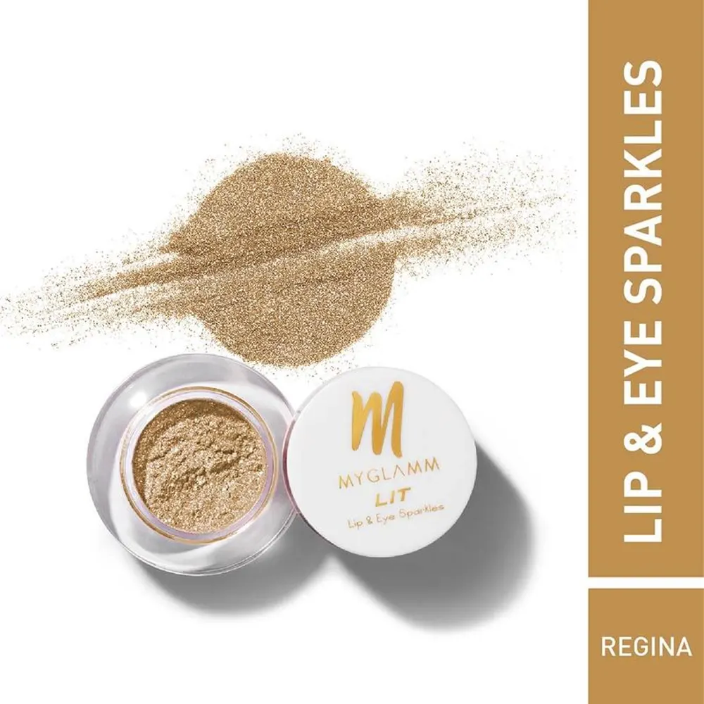 Myglamm Lit Lip And Eye Sparkles Regina 1.1G