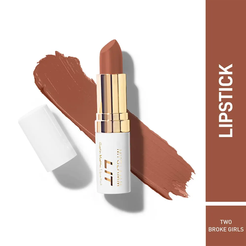 Myglamm Lit Satin Matte Lipstick Two Broke Girls 4.5G