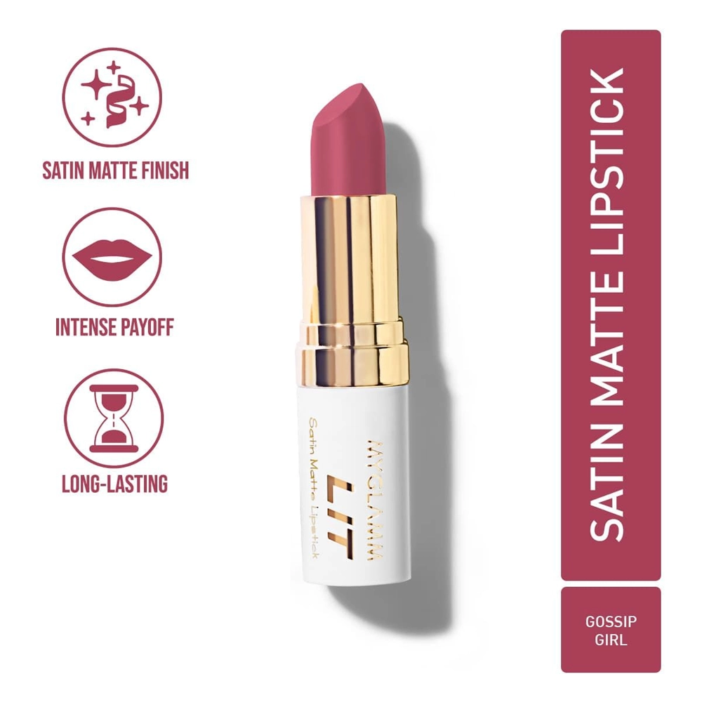 Myglamm Lit Satin Matte Lipstick Gossip Girl 4.5G