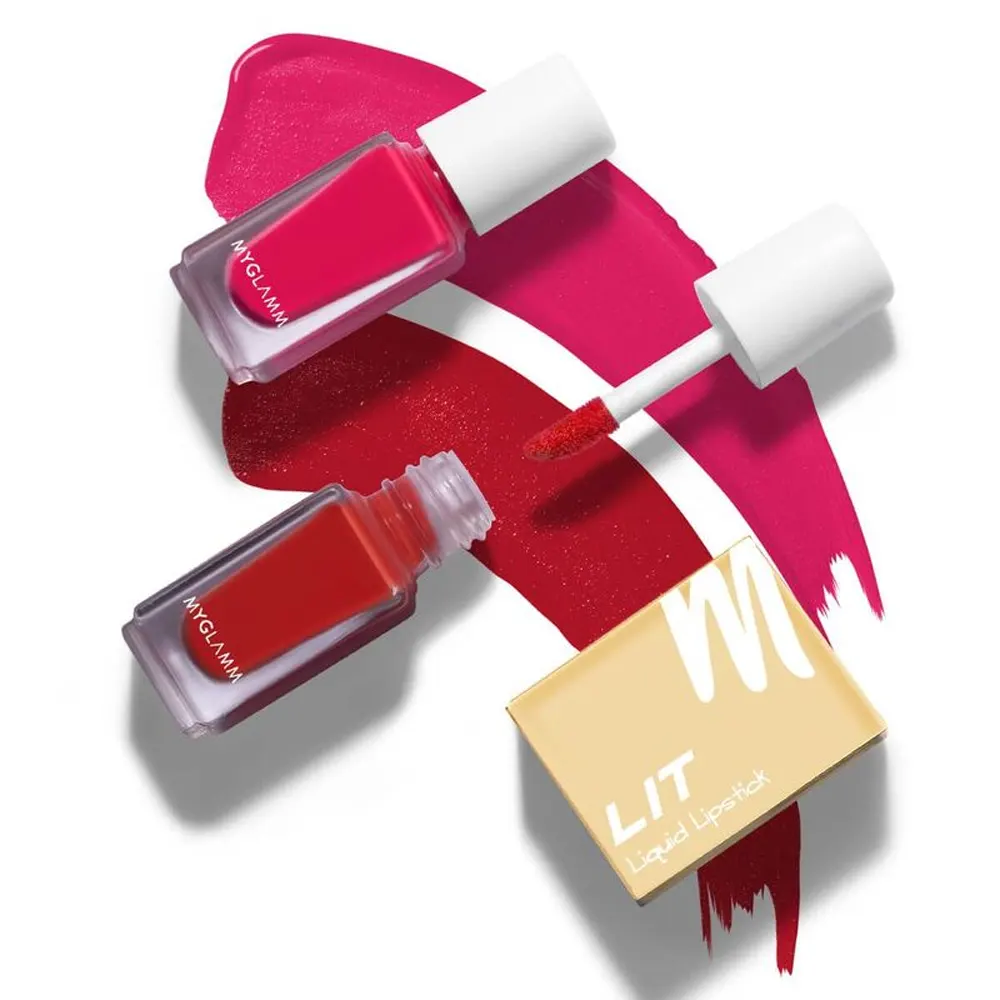 Myglamm Lit Liquid Matte Lipstick Hot Mama 01 2*4Ml
