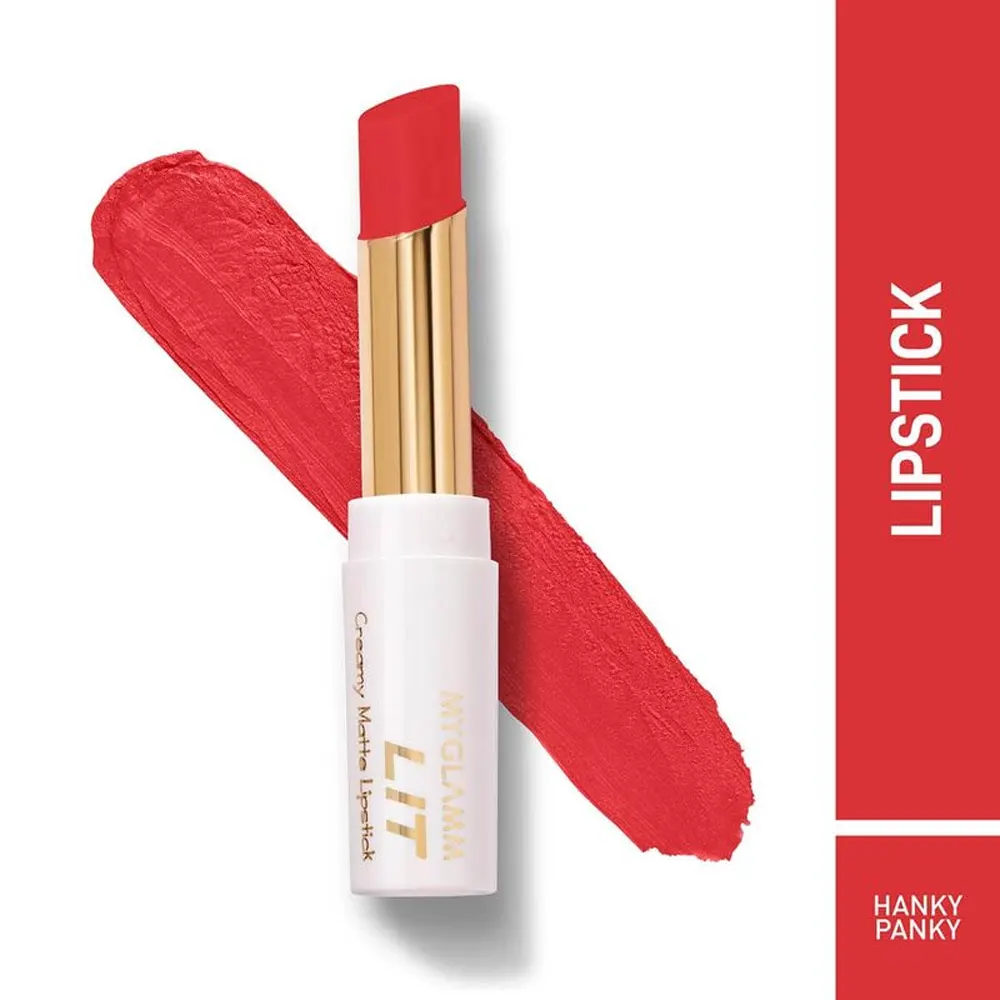 Myglamm Lit Creamy Matte Lipstick Hanky Panky 3.7G