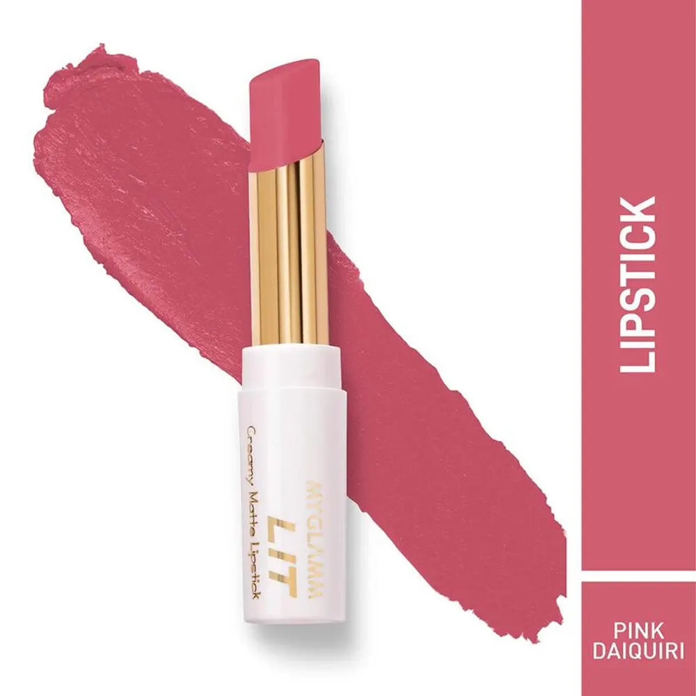 Myglamm Lit Creamy Matte Lipstick Pink Daiquiri 3.7G