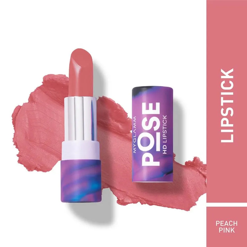 Myglamm Pose Hd Lipstick 013 Peach Pink 4G