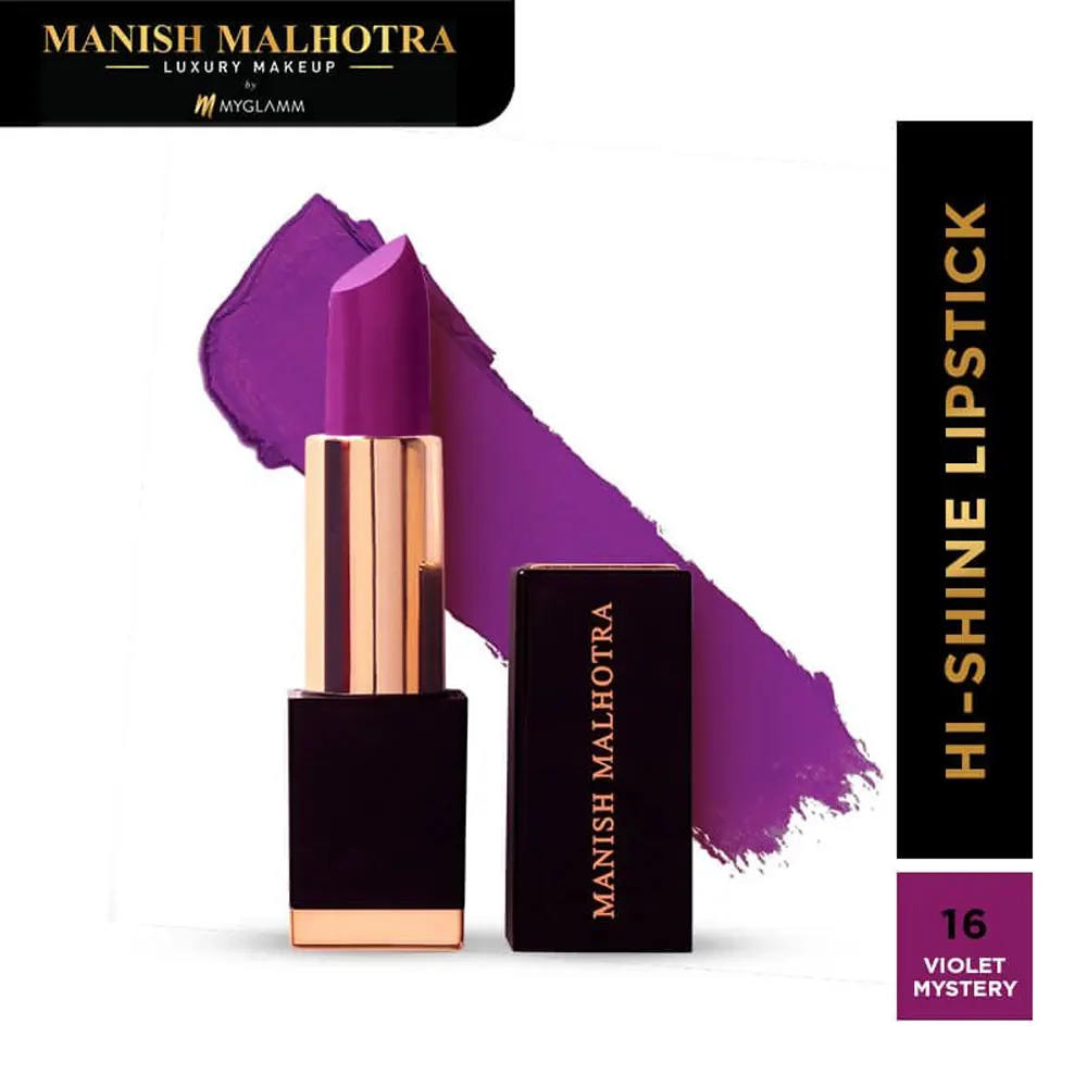 Myglamm Manish Malhotra Hi Shine Lipstick Violet Mystery 4G