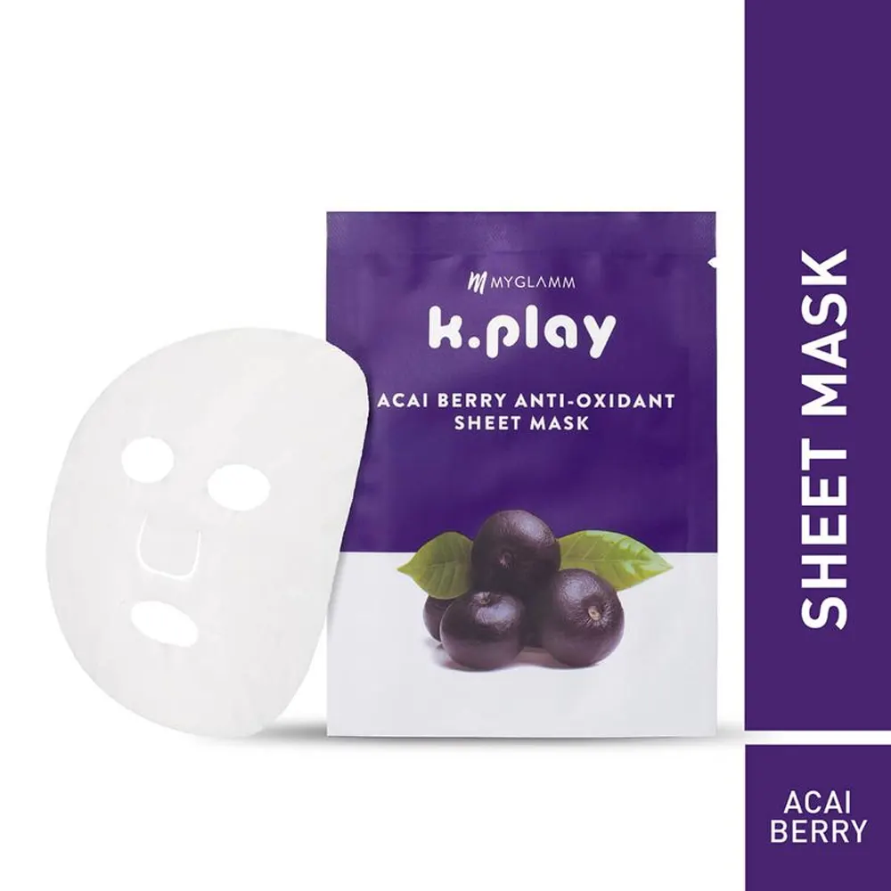 Myglamm K Play Acai Berry Anti-Oxidant Sheet Mask 20Ml