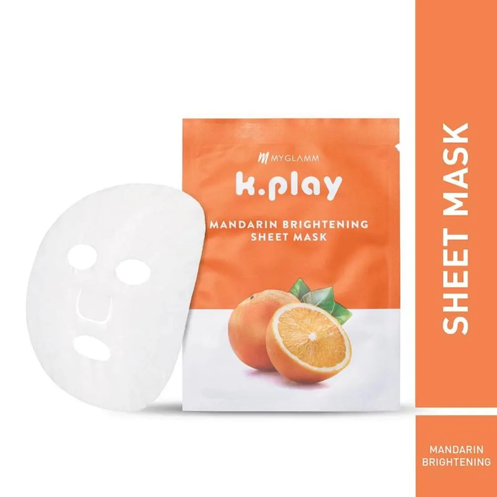 Myglamm K Play Mandarin Brightening Sheet Mask 20Ml