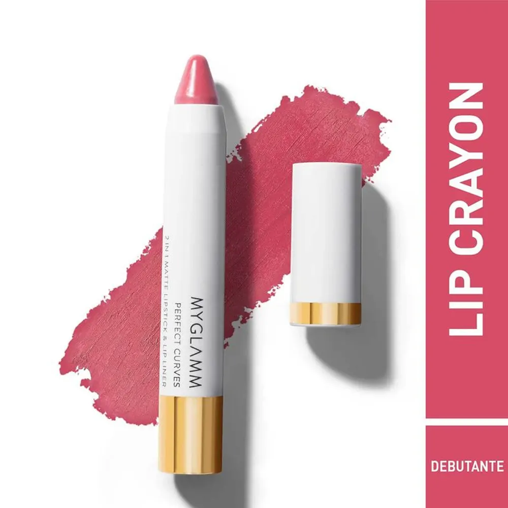 Myglamm Perfect Curves Moisturising Matte Lip Crayon Debutante 3.7G