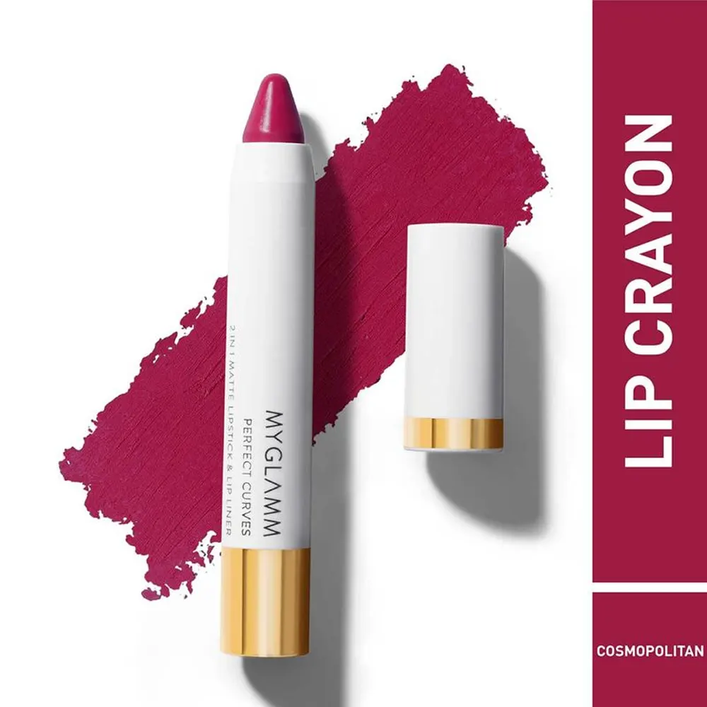 Myglamm Perfect Curves Moisturising Matte Lip Crayon Cosmopolitan 3.7G