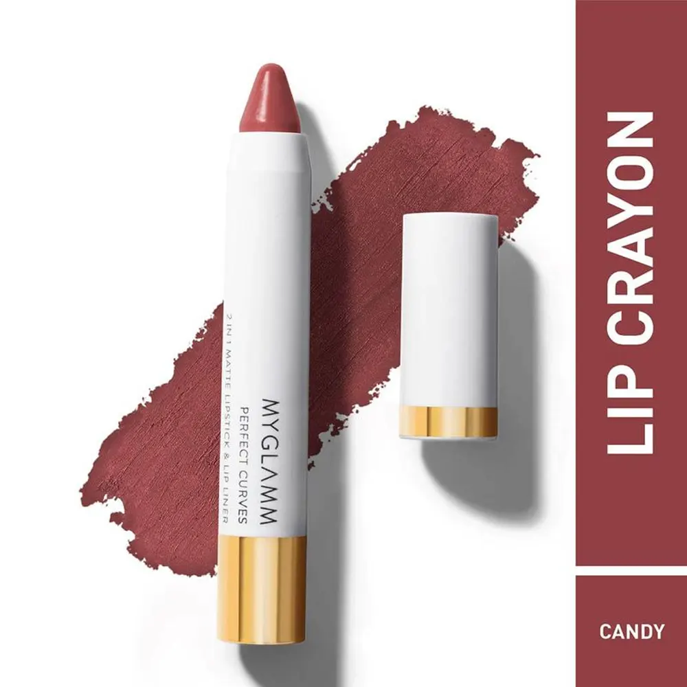 Myglamm Perfect Curves Moisturising Matte Lip Crayon Candy 3.7G