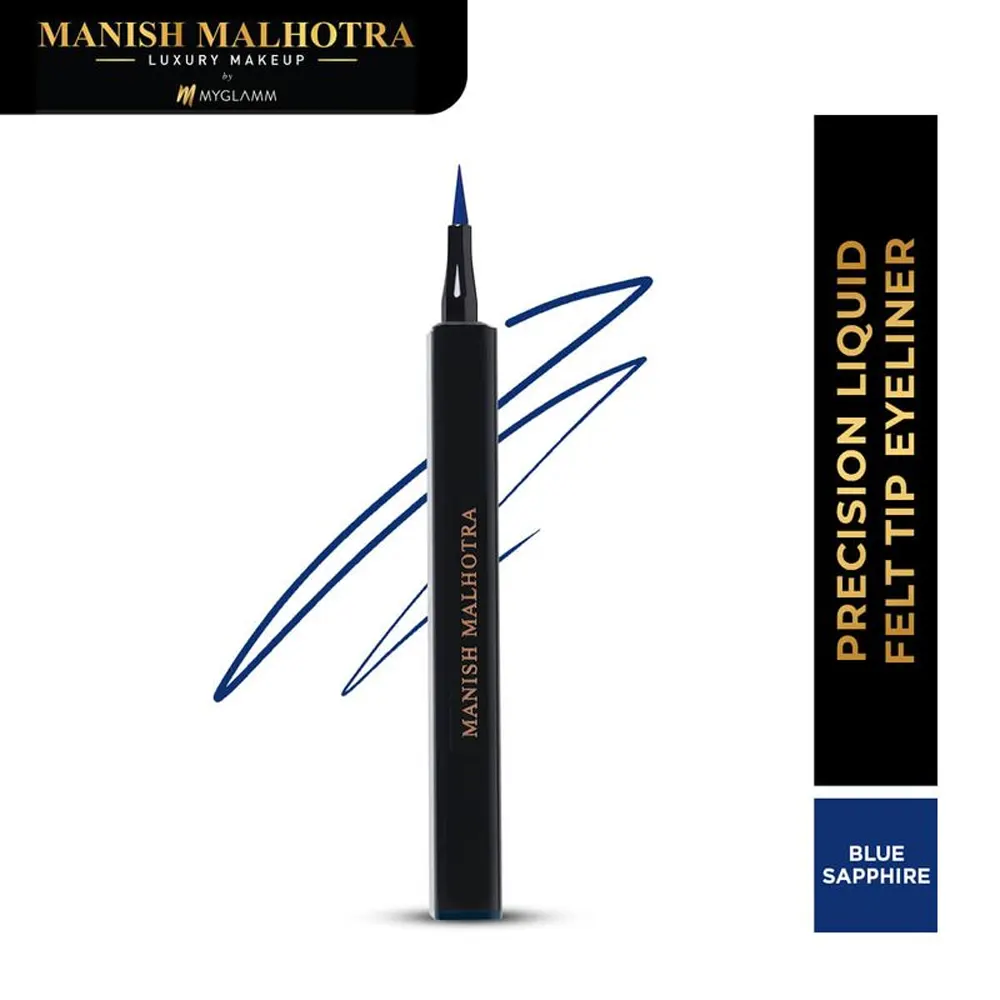 Myglamm Manish Malhotra Precision Liquid Eyeliner Blue Sapphire 1Ml