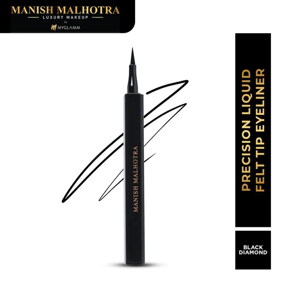Myglamm Manish Malhotra Precision Liquid Eyeliner Black Diamond 1Ml
