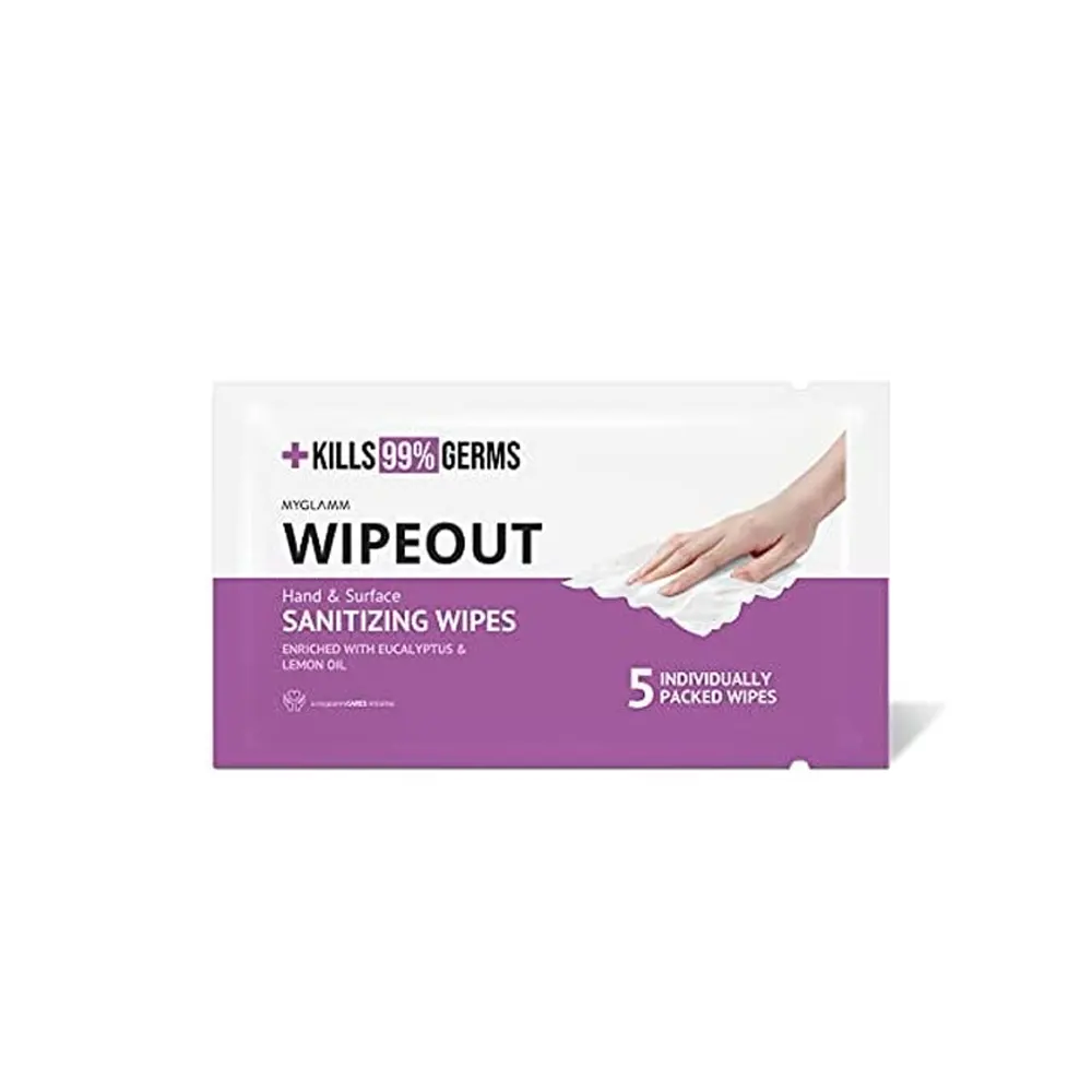 Myglamm Wipeout Hand And Surface Sanitizing Wipes 5.5G