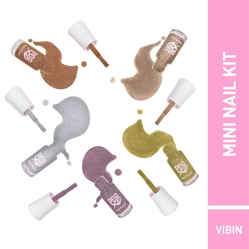 Myglamm Popxo Makeup Collection Vibin Mini Nail Kit 5*3Ml
