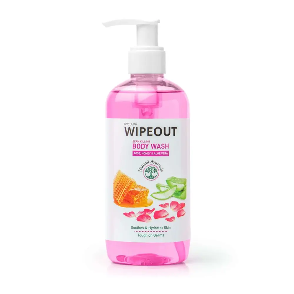 Myglamm Wipeout Germ Killing Body Wash Rose Honey And Aloe Vera 300Ml