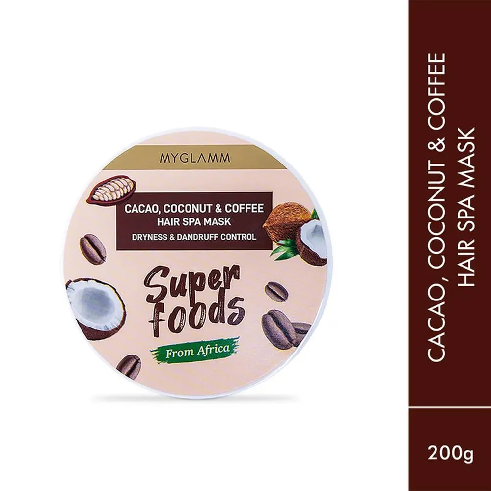 Myglamm Super Foods Cacao, Coconut And Coffee Hair Spa Mask 200G