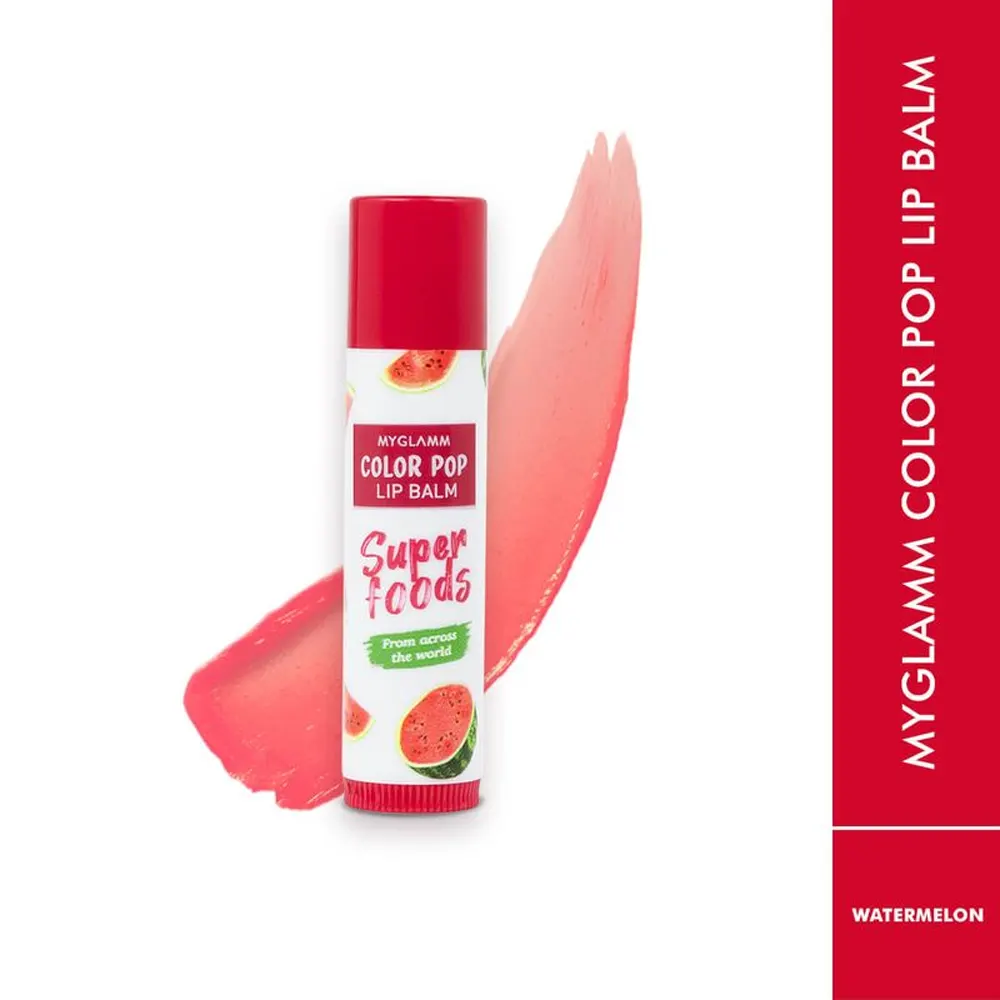 Myglamm Super Foods Color Pop Lip Balm Watermelon 4.6G