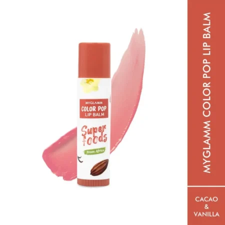 MYGLAMM SUPER FOODS COLOR POP LIP BALM CACAO AND VANILLA 4.6G