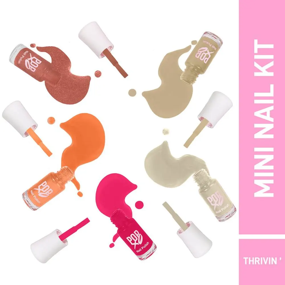 Myglamm Popxo Makeup Collection Thrivin Mini Nail Kit 5*3Ml