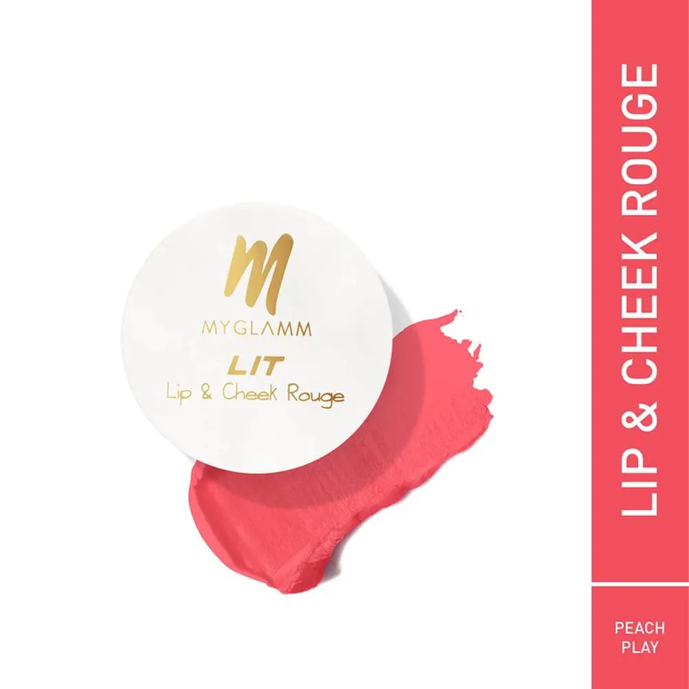Myglamm Lit Lip And Cheek Rouge 02 Peach Play 10G