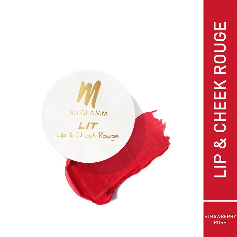 Myglamm Lit Lip And Cheek Rouge 05 Strawberry Rush 10G