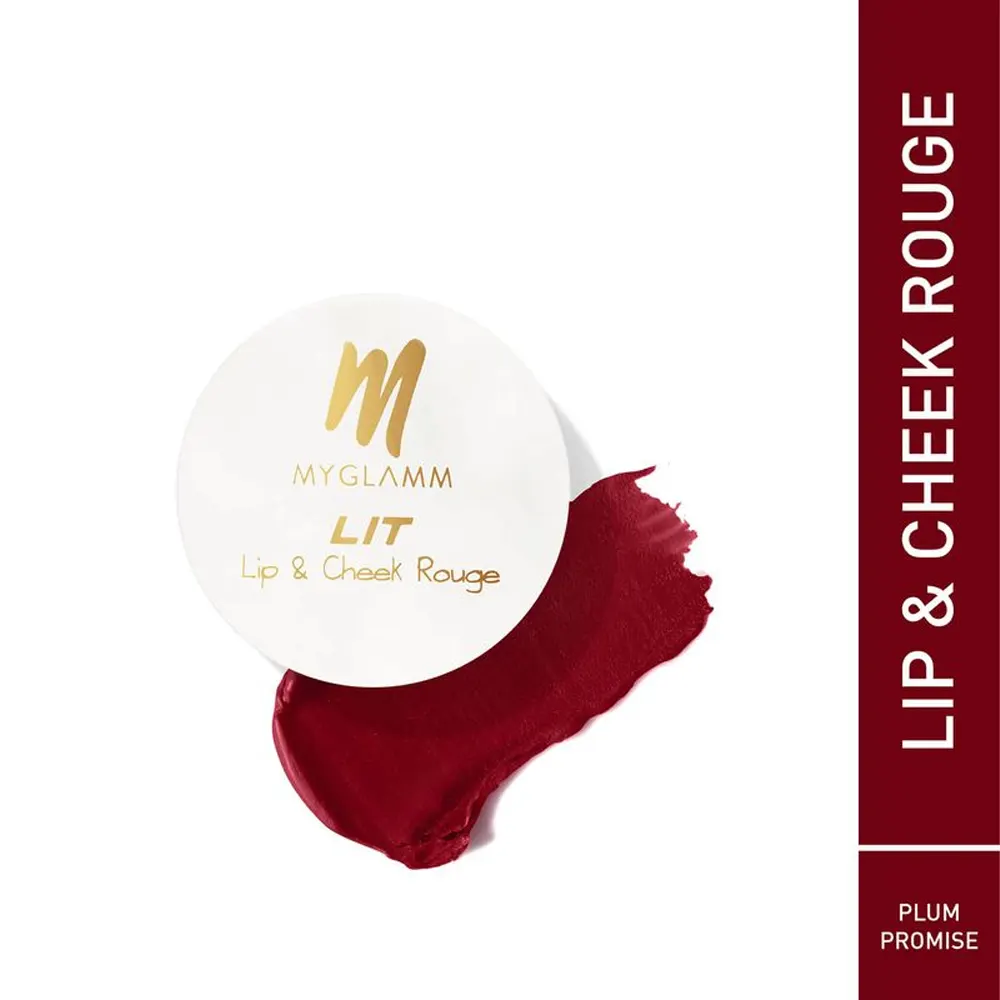 Myglamm Lit Lip And Cheek Rouge 06 Plum Promise 10G