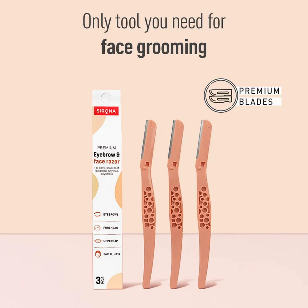 Sirona Eyebrow & Face Razor 3Pcs