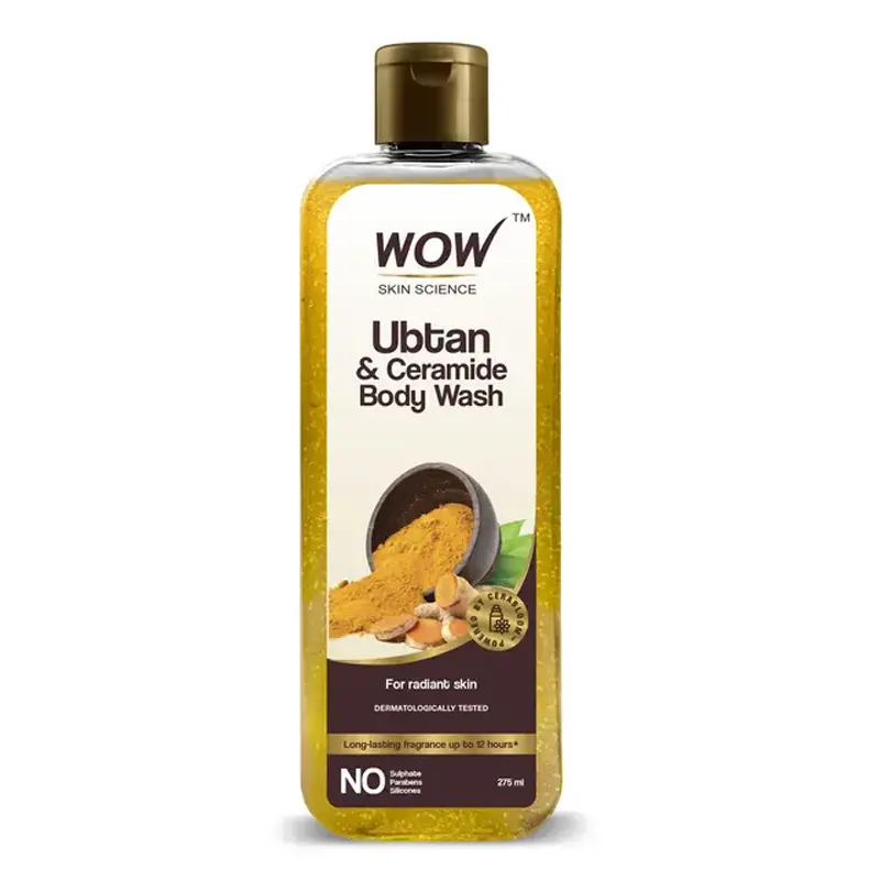 Wow Skin Science Ubtan & Ceramide Body Wash For Radiant Skin 250Ml