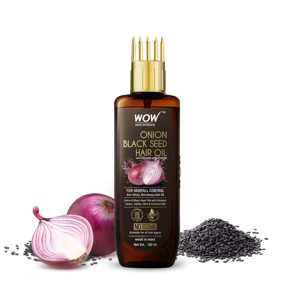 Wow Skin Science Onion Black Seed Hair Oil For Hairfall Control 200Ml