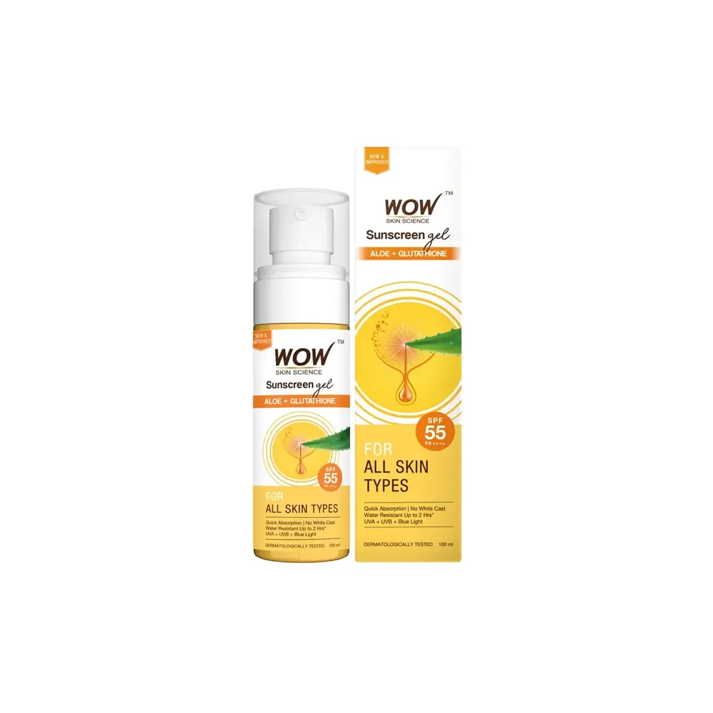 Wow Skin Science Matte Finish Sunscreen Creme Spf55 Pa++ All Skin Types 50Ml+ Free 50Ml