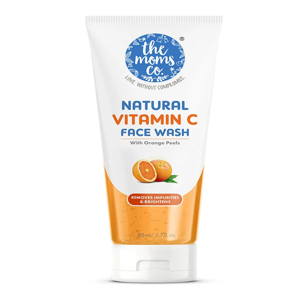 The Moms Co. Natural Vitamin C Face Wash With Orange Peels Removes Impurities & Brightens 80Ml