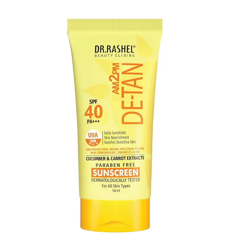 Dr Rashel Am 2 Pm De-Tan Sunscreen Cucumber & Carrot Extract Spf 40 Pa+++ 100Ml