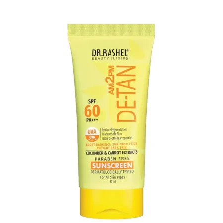 Dr Rashel Am 2 Pm De-Tan Sunscreen Cucumber & Carrot Extract Spf 60 Pa+++ 100Ml