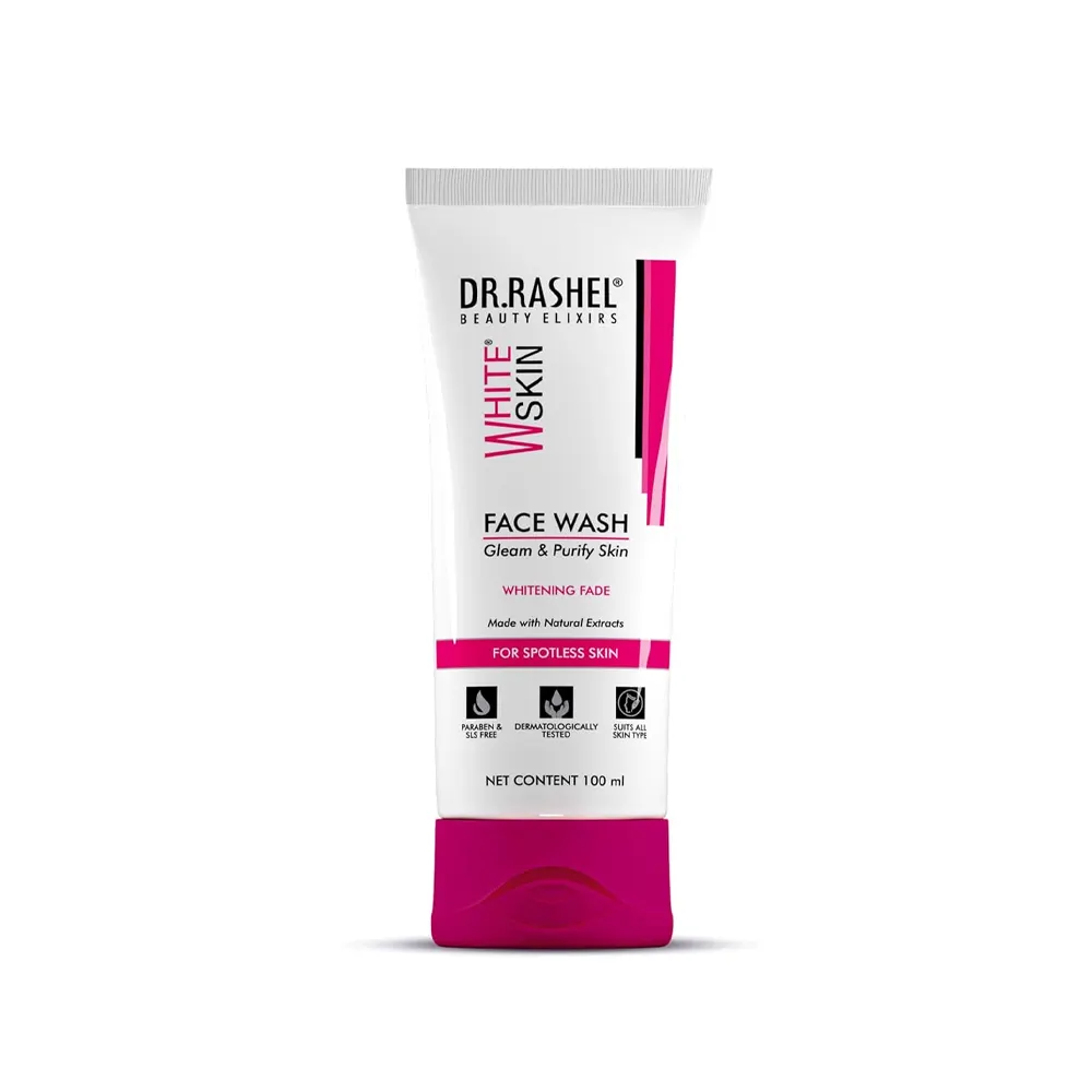 Dr Rashel White Skin Face Wash Gleams & Purifies Skin Fades Dark Spots 100Ml