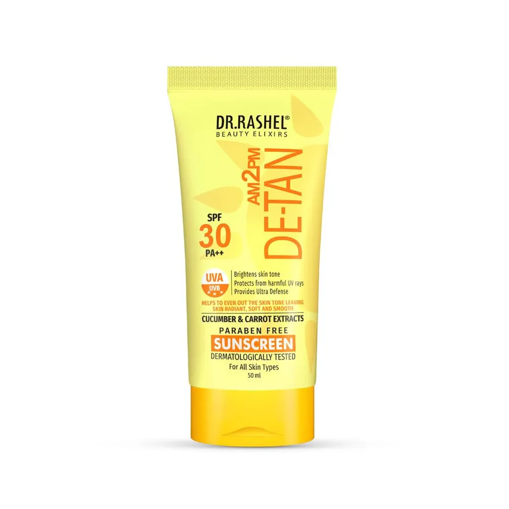 Dr Rashel Am 2 Pm De-Tan Sunscreen Cucumber & Carrot Extract Spf30 100Ml