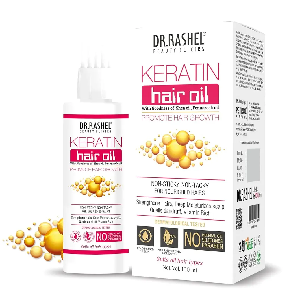 Dr Rashel Keratin Hair Oil With Goodness Of Shea Oil Fenugreek Oil 100Ml