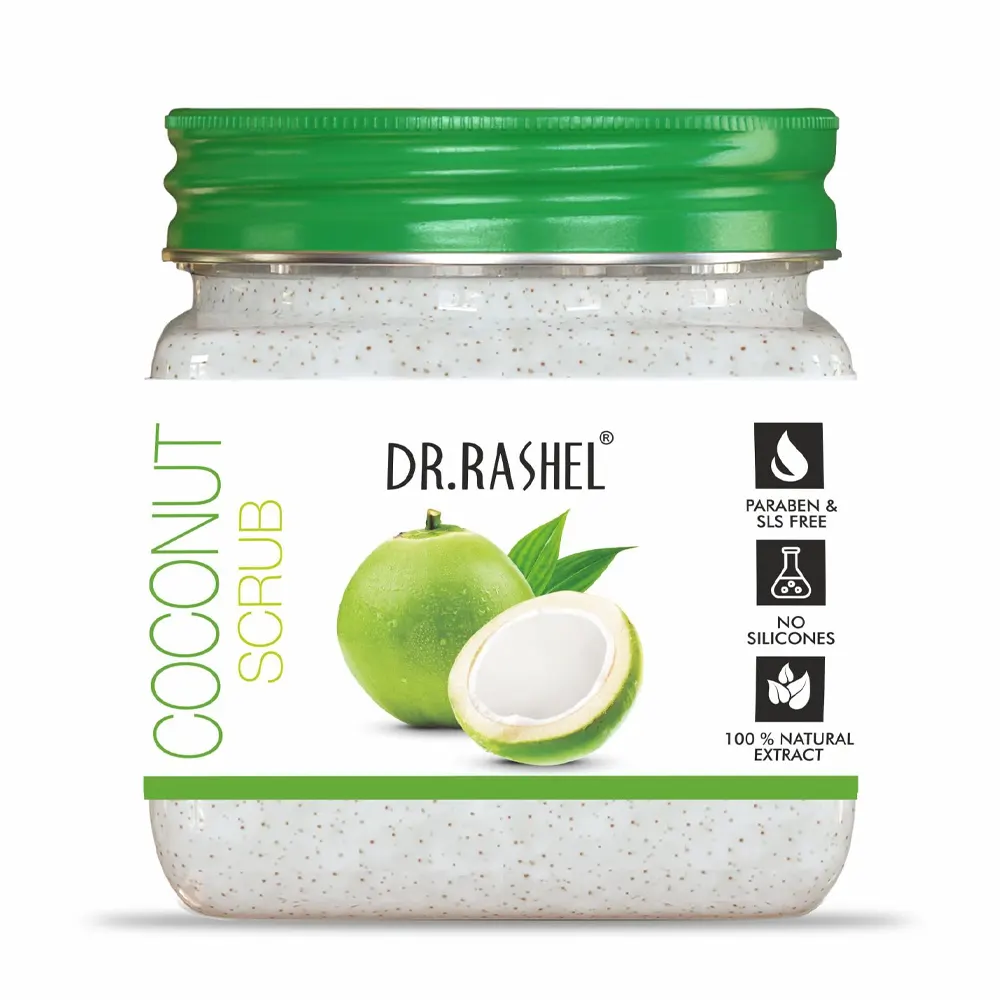 Dr Rashel Tender Coconut Face & Body Scrub Smoothes Skin 380Ml