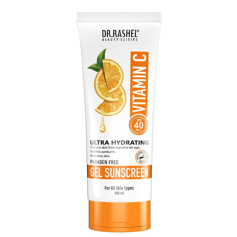 Dr Rashel Vitamin C Gel Sunscreen Spf 40 Pa+++ Ultra Hydrating For All Skin Types 50Ml