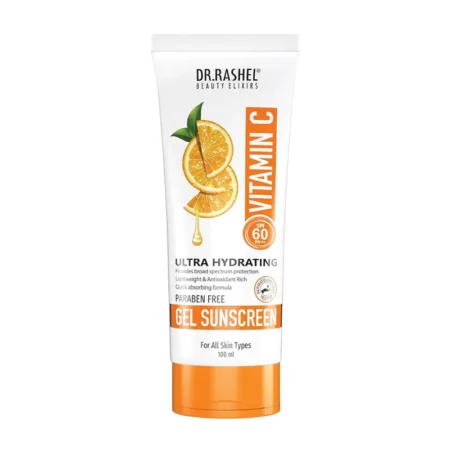 Dr Rashel Vitamin C Gel Sunscreen Spf 60 Pa+++ Ultra Hydrating For All Skin Types 50Ml