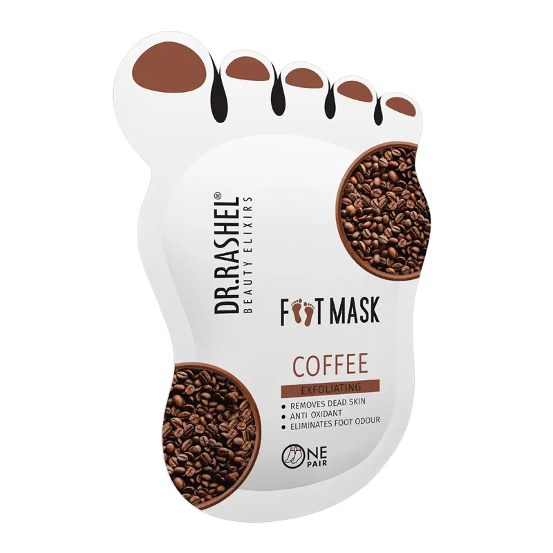 Dr Rashel Coffee Foot Mask Exfoliating Removes Dead Skin- Anti Oxidant- Eliminates Foot Odour 1Pair